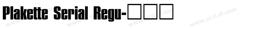 Plakette Serial Regu字体转换